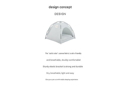 Green Premium Portable Pet Tent Bed with Cooling Mat - Breathable Foldable Outdoor Indoor Cat Dog House Shelter for Summer(Size: S) Kemu |Fashion Home Kitchen Beauty