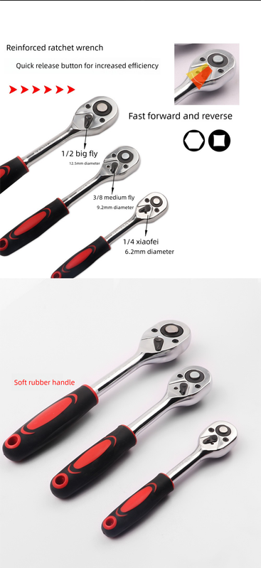 12 Piece 3/8 Inch Drive Ratchet and Metric Socket Wrench Set Professional Mechanics Tool Kit for Automotive Repair and DIY Workshop Kemu |Fashion Home Kitchen Beauty