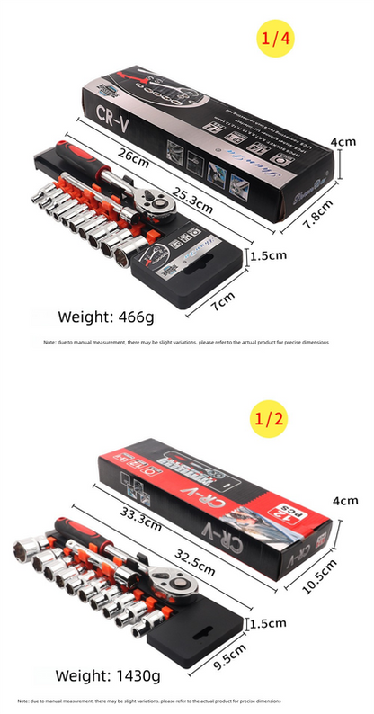 12 Piece 3/8 Inch Drive Ratchet and Metric Socket Wrench Set Professional Mechanics Tool Kit for Automotive Repair and DIY Workshop Kemu |Fashion Home Kitchen Beauty