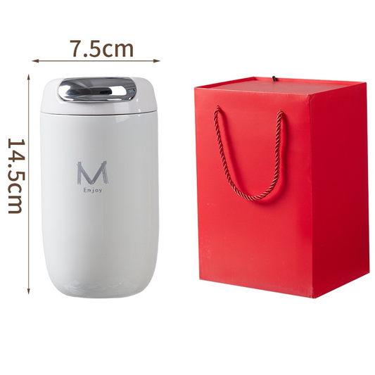 White Gift Box Set Premium 316 Stainless Steel Coffee Tumbler - 350ml Vacuum Insulated Travel Mug with Sip Lid, Leak-Proof Egg Shape Design, Hot & Cold Beverage Cup for Office Commute Outdoor Gift Kemu |Fashion Home Kitchen Beauty