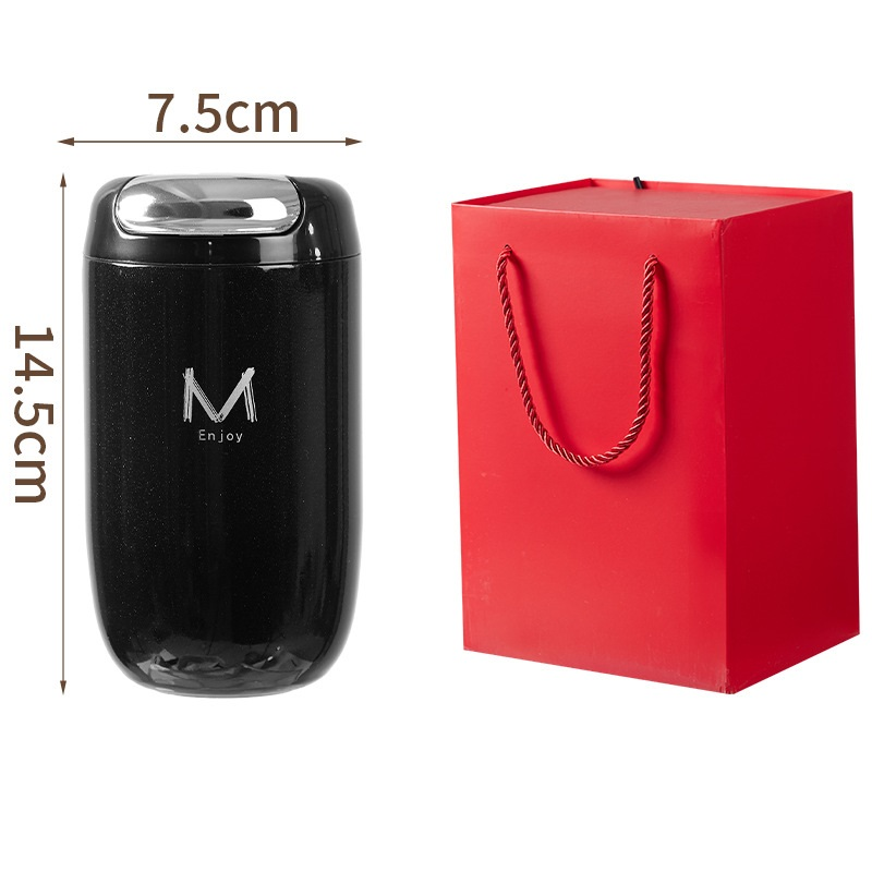 Black Gift Box Set Premium 316 Stainless Steel Coffee Tumbler - 350ml Vacuum Insulated Travel Mug with Sip Lid, Leak-Proof Egg Shape Design, Hot & Cold Beverage Cup for Office Commute Outdoor Gift Kemu |Fashion Home Kitchen Beauty