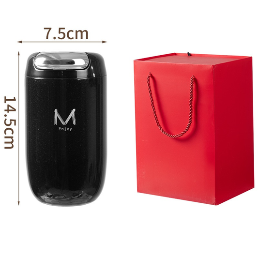 Black Gift Box Set Premium 316 Stainless Steel Coffee Tumbler - 350ml Vacuum Insulated Travel Mug with Sip Lid, Leak-Proof Egg Shape Design, Hot & Cold Beverage Cup for Office Commute Outdoor Gift Kemu |Fashion Home Kitchen Beauty