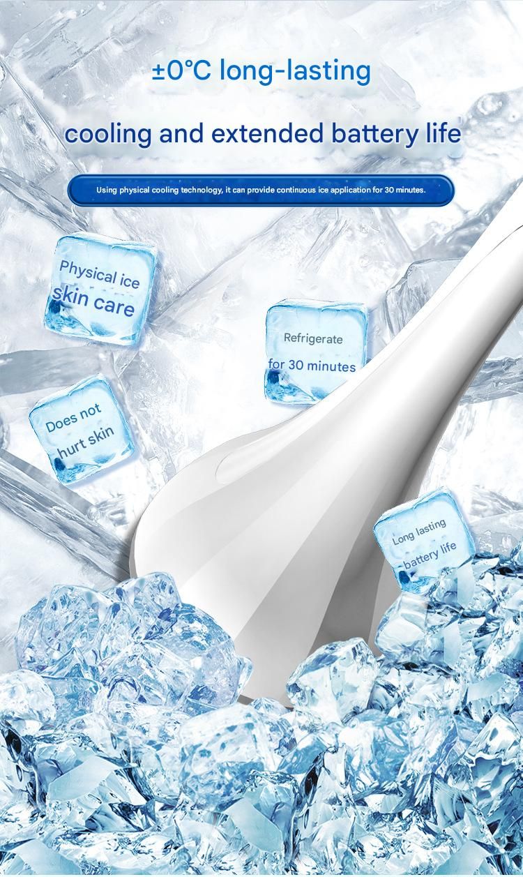 Pink Flat-Surface Ice  Cold Therapy Facial Tool - Mini Ice Hammer Cryo Stick for Pore Shrinking Skin Soothing Sunburn Relief - Reusable ABS+PC Cooling Massager