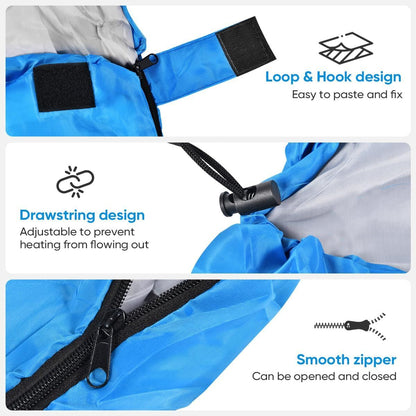 210 x 75cm Beige Portable Envelope Camping Sleeping Bag 1.3kg Thickened Warm Sleeping Bag with Carry Bag, Convertible Blanket Design & 4 Seasons Cold Weather or Warm for Hiking Travel Indoor Outdoor Use Kemu |Fashion Home Kitchen Beauty