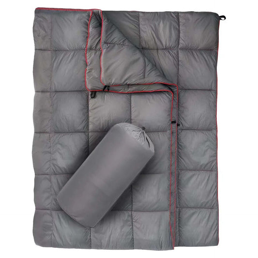200x140cm Grey Large Outdoor Camping Down Cotton Wearable Warmth Blanket, Quilted Poncho Shawl Throw with Storage Bag, Lightweight Warm Camping Quilt for Camping Travel Home Use Kemu |Fashion Home Kitchen Beauty