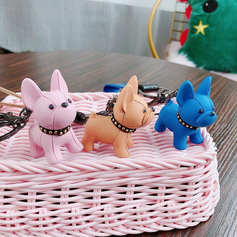 Blue Cute Resin French Bulldog Keychain Pendant for Backpacks and Keys – Trendy Frenchie Dog Bag Hanging Ornament, Stylish Accessory Solution for Local Trendsetters
