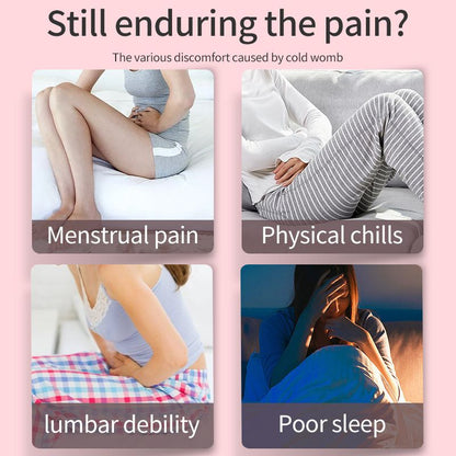 White Portable USB Rechargeable Graphene Heating Waist Belt with Gift Box - 4 Modes Vibrating Abdominal Massager & 3 Levels Large Area Heating Therapy Pad for Women Kemu |Fashion Home Kitchen Beauty