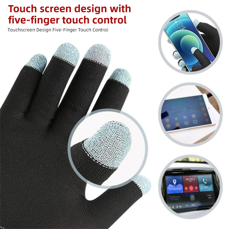 2-Piece Winter Car Safety & Comfort Driving Set with Car Air Vent Gravity Phone Holder and Warm Five-Finger Touchscreen Gloves – One Hand Auto Grip, Triangle Stability & Gravity Locking, All-Season Esports Conductive Touchscreen Gloves Kemu |Fashion Home Kitchen Beauty