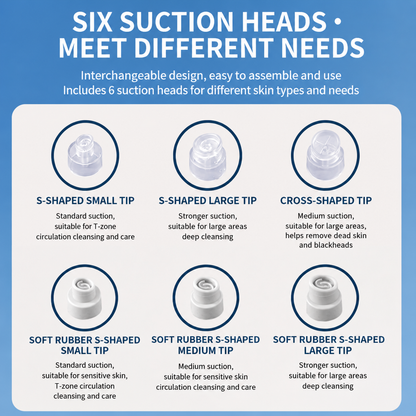 Microbubble Oxygen Hydration Facial Pore Cleanser and Black Silicone Scalp Massage Scrubber Set with Waste Separation Design, 3 Level Vacumn Suction and 6 Replaceable Heads - Full Body Care Routine for Face Pore Cleaning and Scalp Massage