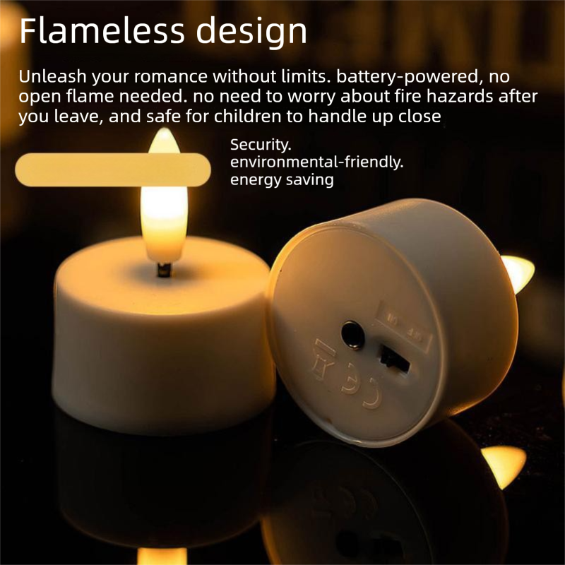 LED Rechargeable Flameless Candle Night Light Set (4 Units, with Lampshade)– USB Charging Decorative Tea Light Ambient Lighting for Christmas & Home Decor