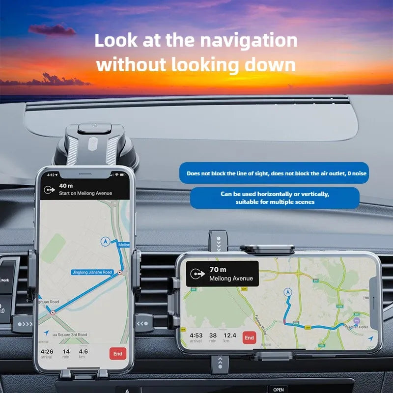 Vacuum Suction Car Phone Mount Adjustable Dashboard Windscreen Holder Universal Smartphone Bracket for Navigation Driving Kemu |Fashion Home Kitchen Beauty