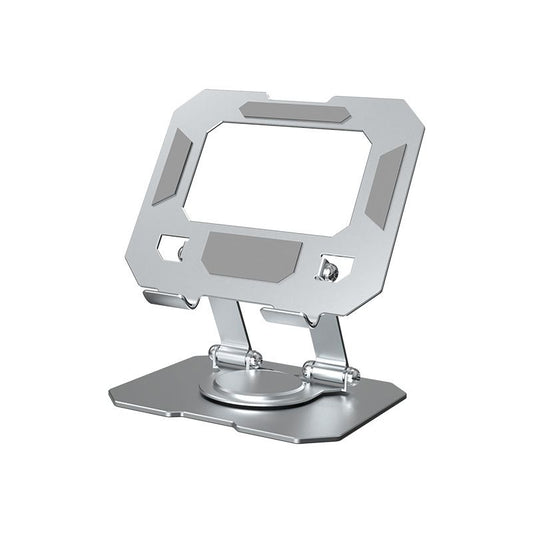 Silver Adjustable Aluminium Alloy Tablet Stand with 360° Rotation, Foldable Metal Desk Holder for iPad, Tablets, E-Readers and Smartphones Kemu |Fashion Home Kitchen Beauty