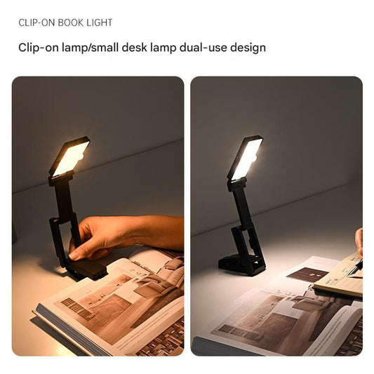 White Rechargeable LED Clip-On Reading Light - Foldable Portable Mini Book Light with Eye-Caring Lamp for Study & Bedside Kemu |Fashion Home Kitchen Beauty