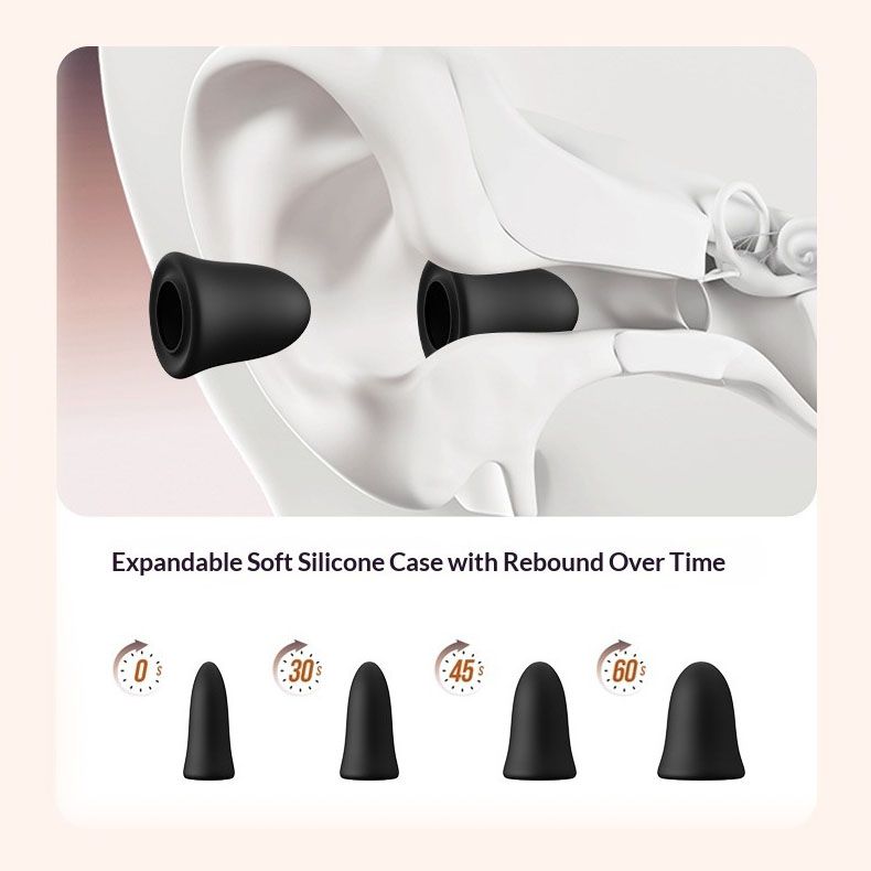 Black Luxury Diamond-Encrusted Noise Reduction Earplugs with Anti-Lost Lanyard - Soft Silicone Sleep & Study Ear Plugs for Comfortable Silence Kemu |Fashion Home Kitchen Beauty