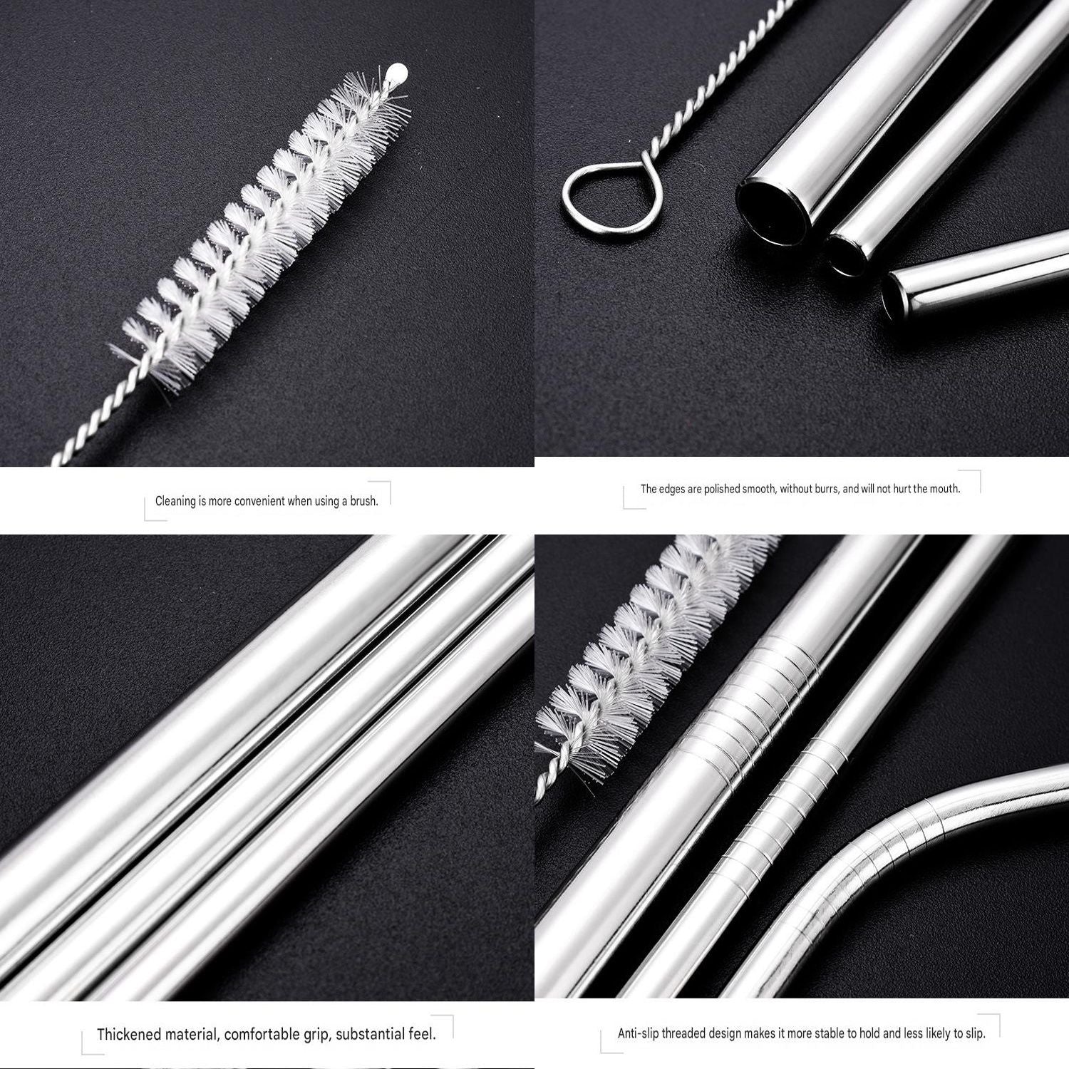 Blue 304 Stainless Steel Magnetic Hanging Water Bottle Set, 12.17 oz Reusable Drinking Bottle, Comes with 4 Stainless Steel Straws, Cleaning Brush, Storage Bag and Magnetic Plate Kemu |Fashion Home Kitchen Beauty