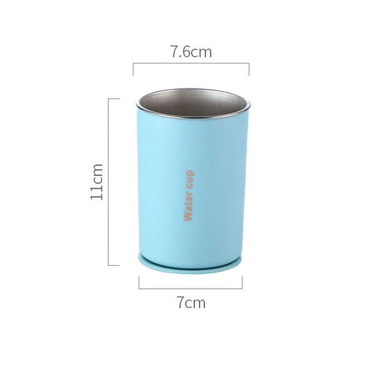 Blue 304 Stainless Steel Magnetic Hanging Water Bottle, 12.17 oz Double-Wall Insulated Coffee/Milk Cup with Magnetic Coaster Kemu |Fashion Home Kitchen Beauty