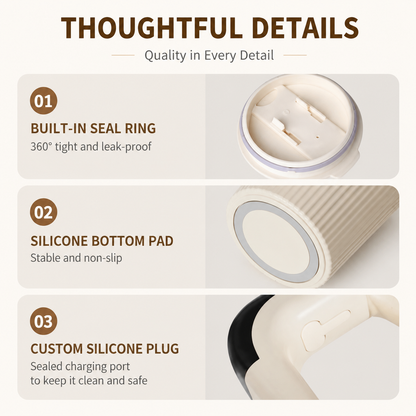 Green Self Stirring Coffee Mug Electric Temperature Display Cup 14.4cm (5.67in) Stainless Steel Insulated Travel Mug with 3-Piece Stainless Steel Straw Set for Coffee Milk Protein Shakes Kemu |Fashion Home Kitchen Beauty