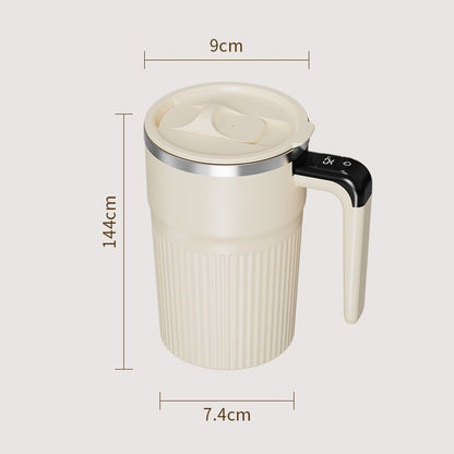 Green Electric Self Stirring Mug with Temperature Display Type-C Rechargeable Insulated Coffee Mixing Cup Portable Magnetic Stirring Mug for Coffee Milk Protein Shake Home Office Use Kemu |Fashion Home Kitchen Beauty