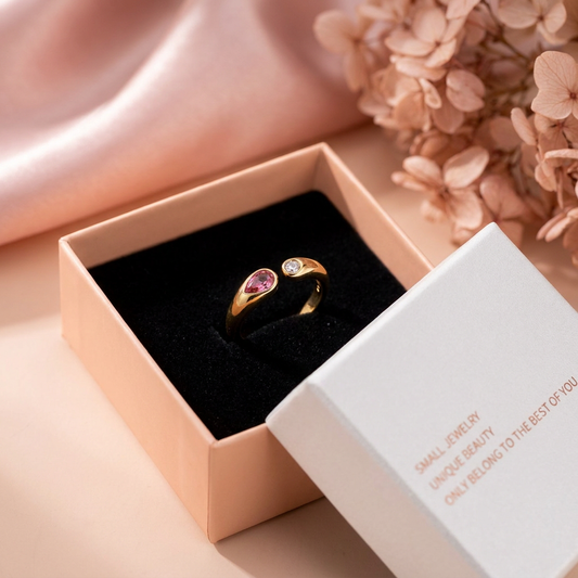 Adjustable Birthstone(July) Open Ring Set 18K Gold Plated Stainless Steel Minimalist Dainty Stackable Gemstone Rings Personalized Jewelry Gift Box Included Everyday Wear Gift Kemu |Fashion Home Kitchen Beauty