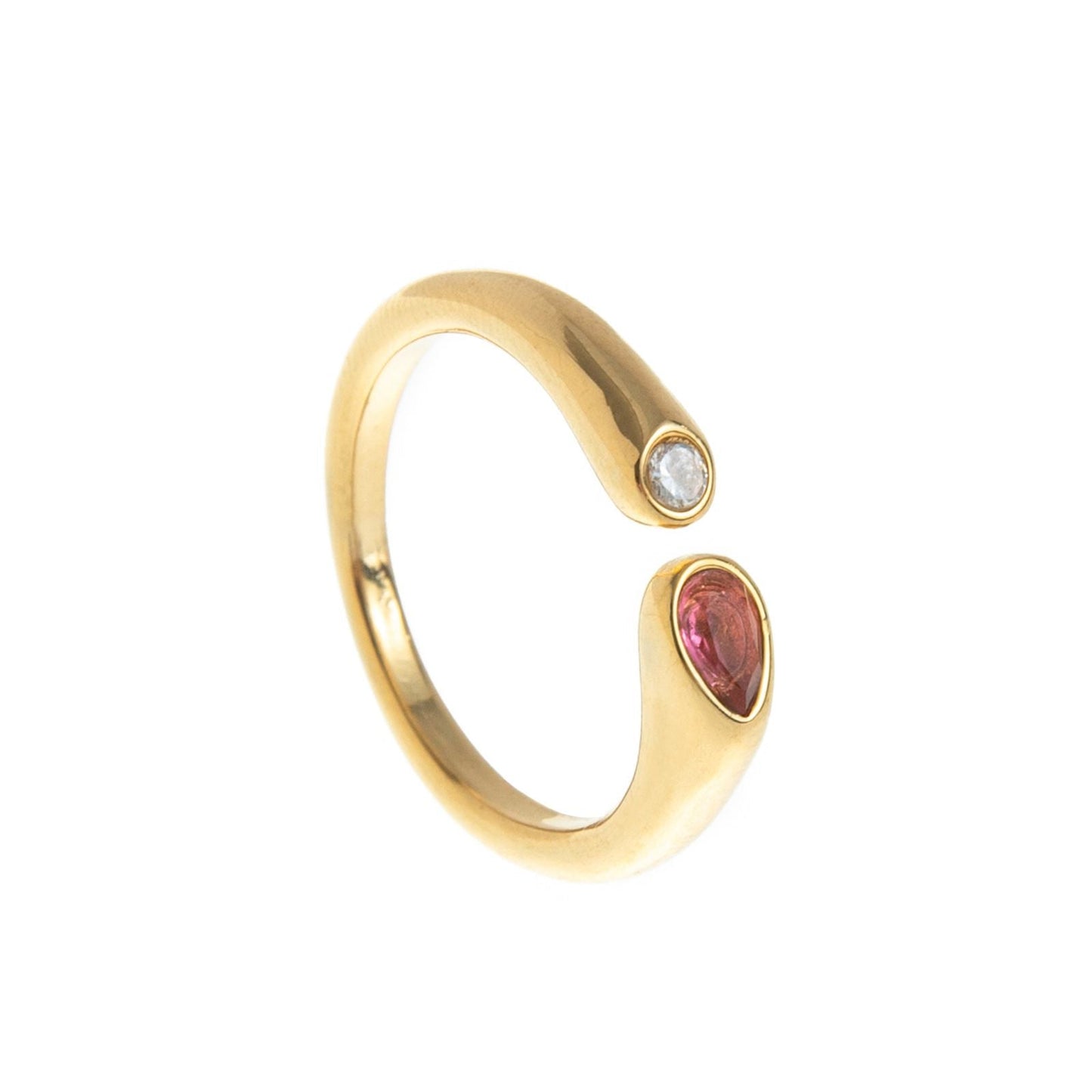 Adjustable Birthstone(July) Open Ring Set 18K Gold Plated Stainless Steel Minimalist Dainty Stackable Gemstone Rings Personalized Jewelry Gift Box Included Everyday Wear Gift Kemu |Fashion Home Kitchen Beauty