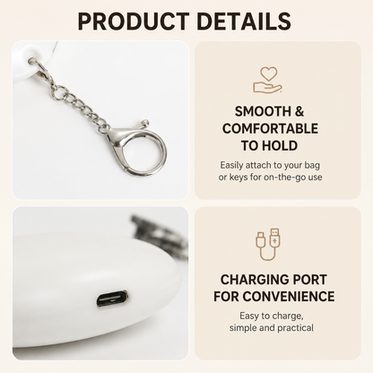 Yellow Touch Activated Heart Keychain Light - Cute Portable LED Night Light Rechargeable Bag Charm Lamp Romantic Gift for Girls Bedroom Decoration Travel Use
