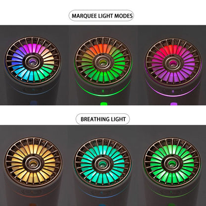 Black USB Rechargeable Car Aroma Diffuser Humidifier with Ambient Light, 300ml Portable Mist Air Freshener for Vehicle Office Home