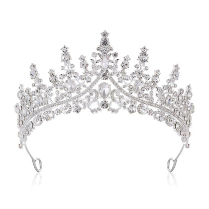 Pearl Tassel Necklace & Rhinestone Tiara Set Bridal Crown Jewelry Accessories for Wedding Bride Prom Party Evening Events Kemu |Fashion Home Kitchen Beauty