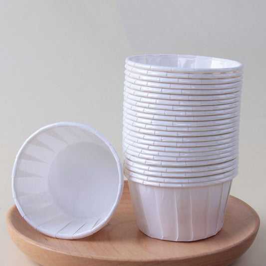 White 50Pcs Cupcake Baking Cups 2.56in Greaseproof Paper Liners for Muffins Cupcakes Air Fryer and Dessert Baking, Disposable Fluted Baking Cups for Home Kitchen Use Kemu |Fashion Home Kitchen Beauty