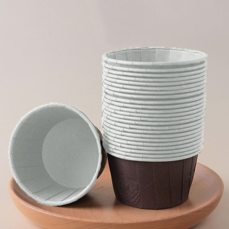 Dark Brown 50Pcs Cupcake Baking Cups 2.56in Greaseproof Paper Liners for Muffins Cupcakes Air Fryer and Dessert Baking, Disposable Fluted Baking Cups for Home Kitchen Use Kemu |Fashion Home Kitchen Beauty