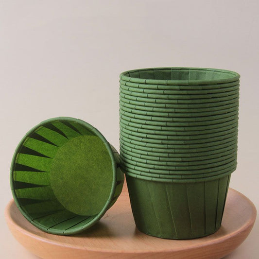 Green 50Pcs Cupcake Baking Cups 2.56in Greaseproof Paper Liners for Muffins Cupcakes Air Fryer and Dessert Baking, Disposable Fluted Baking Cups for Home Kitchen Use Kemu |Fashion Home Kitchen Beauty