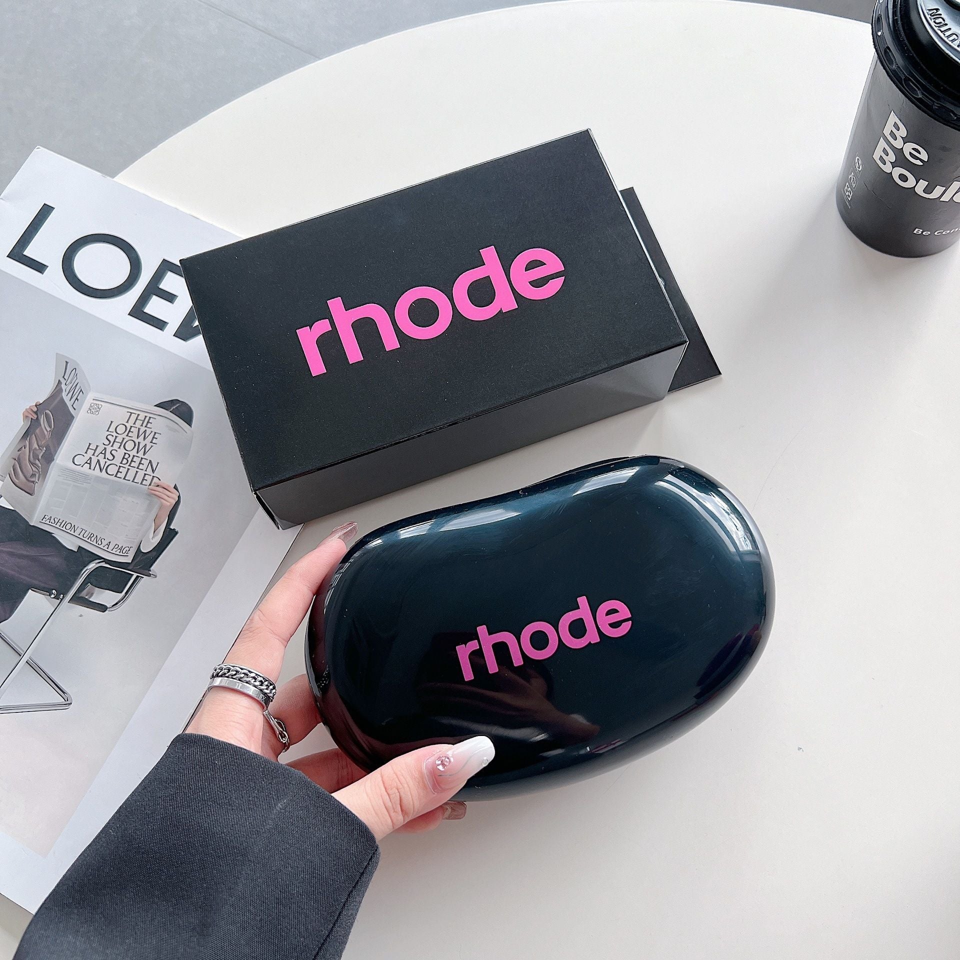 Black Mini Silicone Cosmetic Pouch with Gift Box - 17 x 10 x 4 cm Soft Shell Lipstick & Earphone Storage Case,  Portable Travel Organiser for Women Handbags Kemu |Fashion Home Kitchen Beauty