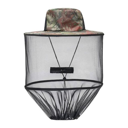 Camouflage-2 Foldable Mosquito Net Fishing Hat with Storage Bag - Wide Brim Sun Shade and Adjustable Dense Mesh Face Veil, Outdoor Headwear for Angling & Leisure Kemu |Fashion Home Kitchen Beauty