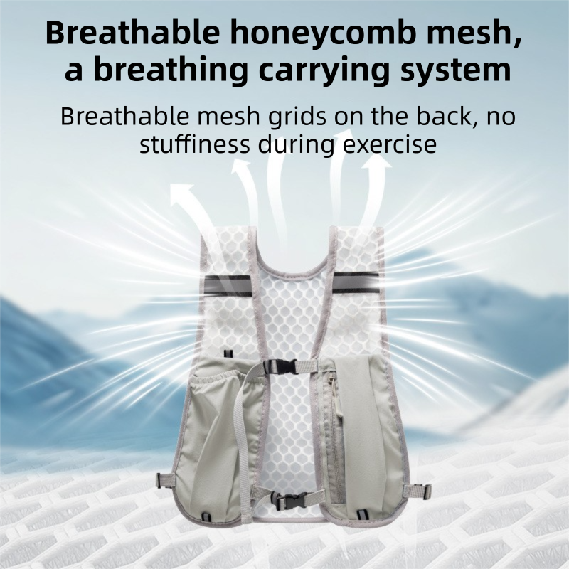 Blue Lightweight Running Hydration Vest Backpack + 500ML Water Bottle - Breathable Mesh Reflective Sports Pack with 4 Straps, Cup / Phone Holder and Back Zipper Pocket for Marathon Hiking Cycling Trail Running Kemu |Fashion Home Kitchen Beauty