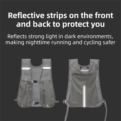 Cyan Lightweight Running Hydration Vest Backpack + 500ML Water Bottle - Breathable Mesh Reflective Sports Pack with 4 Straps, Cup / Phone Holder and Back Zipper Pocket for Marathon Hiking Cycling Trail Running Kemu |Fashion Home Kitchen Beauty