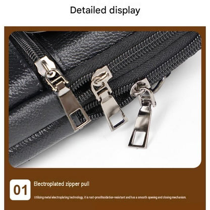 Beige Leather Belt Phone Pouch - Multi-Pocket Waist Bag with Shoulder Strap, Durable Zipper Closure for Work, Cycling & Daily Carry Kemu |Fashion Home Kitchen Beauty