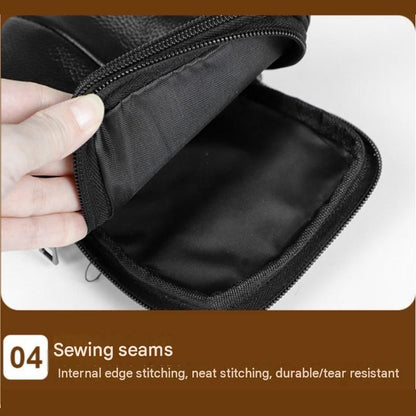 Brown Leather Belt Phone Pouch - Multi-Pocket Waist Bag with Shoulder Strap, Durable Zipper Closure for Work, Cycling & Daily Carry Kemu |Fashion Home Kitchen Beauty