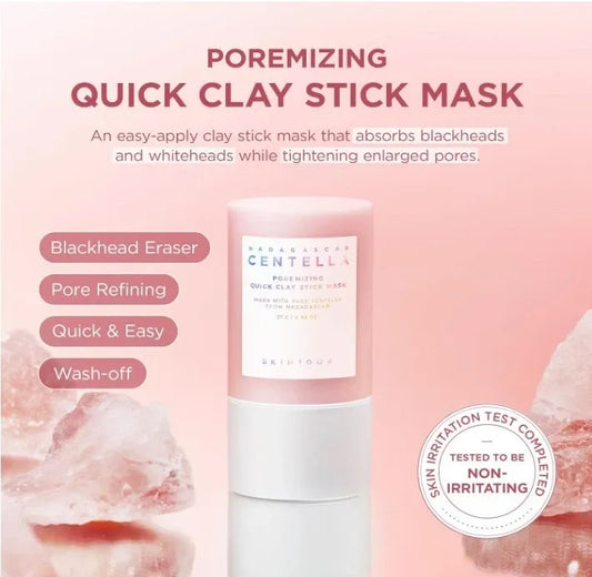 2 x SKIN1004 Madagascar Centella Poremizing Quick Clay Stick Mask 27g