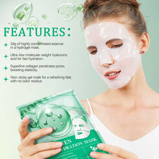 Collagen Real Deep Facial Sheet Mask for Women Deep Moisturizing Overnight Sleeping Kemu |Fashion Home Kitchen Beauty