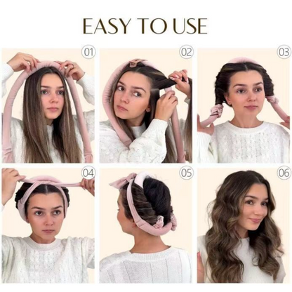 Velvet Heatless Hair Curlers Set, Overnight No-Heat Curling Ribbon with Scrunchies & Hair Clip - Red Kemu |Fashion Home Kitchen Beauty