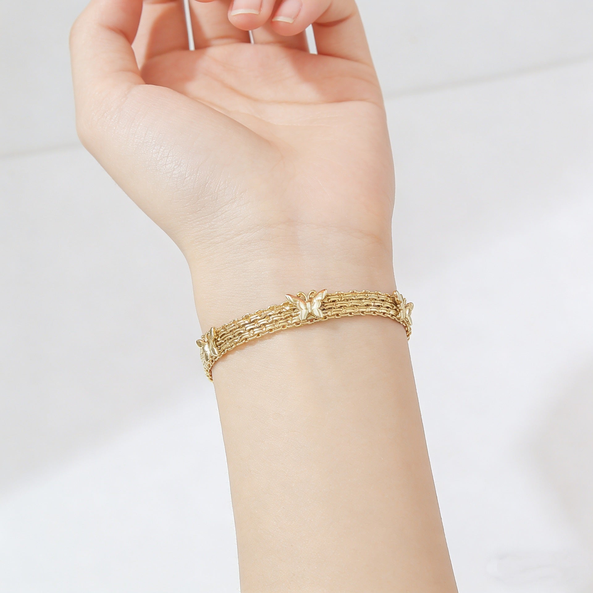 Hollow Butterfly Chain Bracelet – Vintage Gold Copper | Adjustable Kemu |Fashion Home Kitchen Beauty