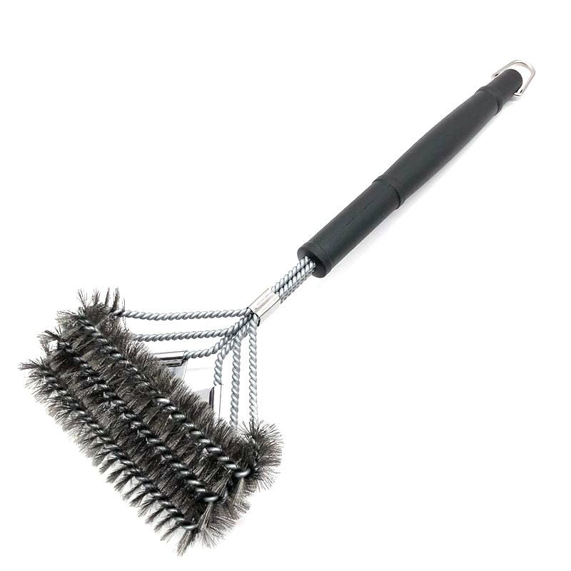 3-Row Heavy Duty BBQ Wire Grill Cleaning Brush with Scraper, Barbecue Grill Grate Cleaner for Gas Charcoal Smokers and Outdoor BBQ Use Kemu |Fashion Home Kitchen Beauty