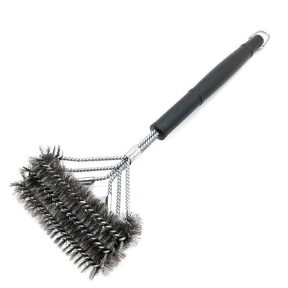 3-Row Heavy Duty BBQ Wire Grill Cleaning Brush with Scraper, Barbecue Grill Grate Cleaner for Gas Charcoal Smokers and Outdoor BBQ Use Kemu |Fashion Home Kitchen Beauty
