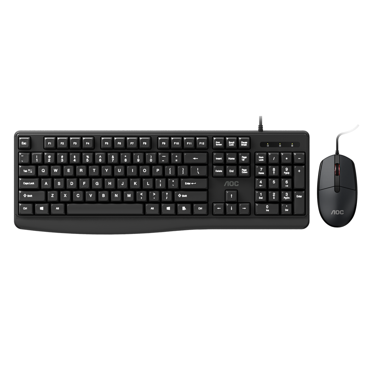 AOC KM170B/97 Wired Home & Office Keyboard + Mouse Combo 1.5M cables Black - Kemu |Fashion Home Kitchen Beauty
