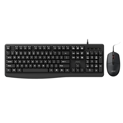 AOC KM170B/97 Wired Home & Office Keyboard + Mouse Combo 1.5M cables Black - Kemu |Fashion Home Kitchen Beauty