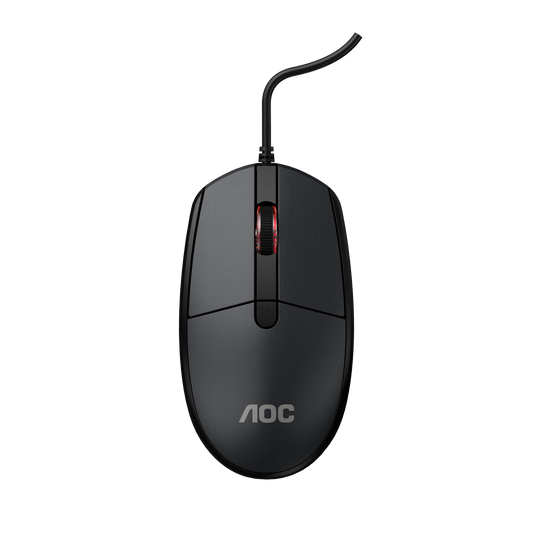 AOC MS130B/LA Wired Office Mouse USB Optical 3-Button Black - Kemu |Fashion Home Kitchen Beauty