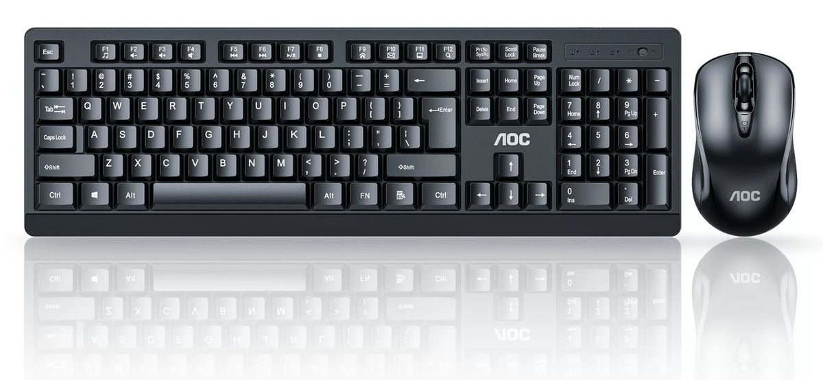 AOC KM210B/97 Home & Office Wireless Keyboard & Mouse Combo 2.4G USB Black - Kemu |Fashion Home Kitchen Beauty