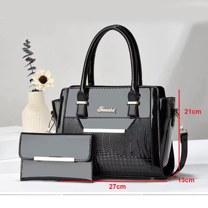 Mint pink Women's Handbag Set - Large Capacity 2 Piece Shoulder Bag with Matching Wallet Kemu |Fashion Home Kitchen Beauty