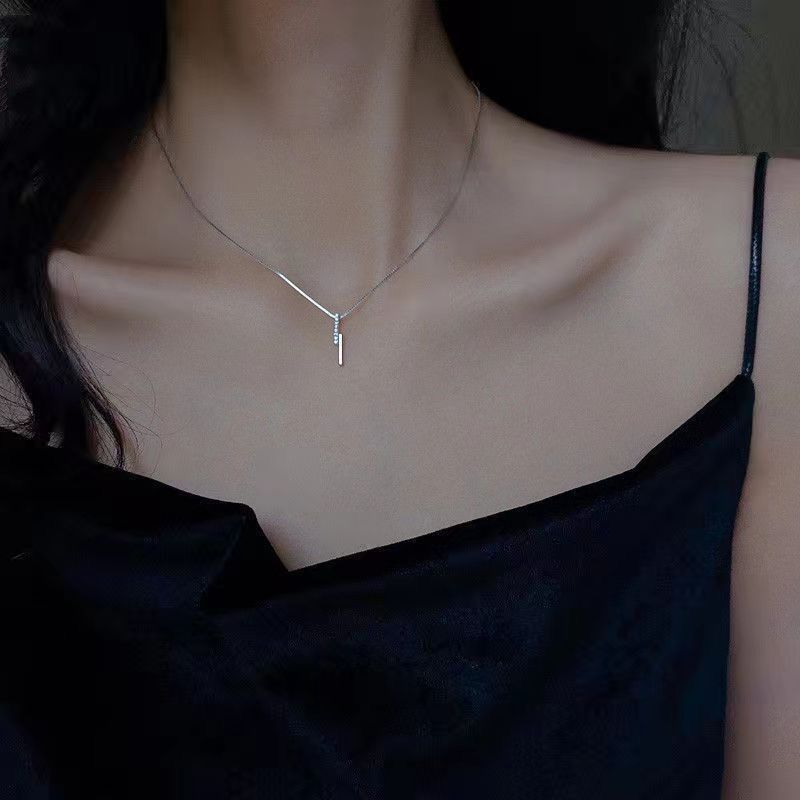 Necklace Women Alloy Bow Water Wave Chain Simple necklace Kemu |Fashion Home Kitchen Beauty