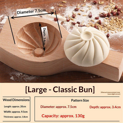 Wooden Bao Bun Maker,Baozi Maker Machine,Wooden Steam Bun Mold,This Kitchen Appliances And Gadgets Is the Best Gift for Asian Food Enthusiasts And Dumpling Maker (Ordinary Steamed Buns) Kemu |Fashion Home Kitchen Beauty
