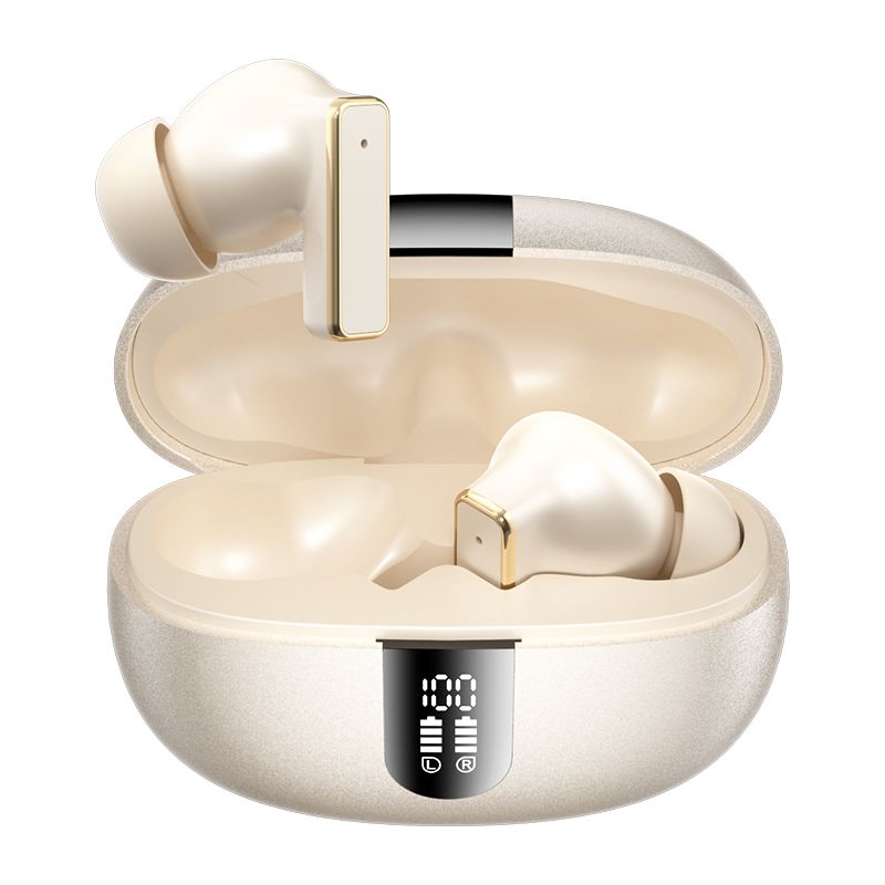 Bluetooth 6.0 Wireless Y8 Earbuds |ENC Noise Cancelling | Heavy Bass | 36Hr Battery | Cream - Kemu |Fashion Home Kitchen Beauty